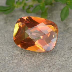 Quarzo mistico naturale multicolore da 1,69 ct, taglio a cuscino, VVS-VS