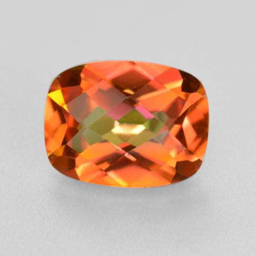 Quarzo mistico naturale multicolore da 1,84 ct, taglio a cuscino, VVS-VS