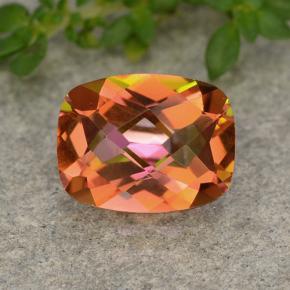 Quarzo mistico naturale multicolore da 1,78 ct, taglio a cuscino, VVS-VS