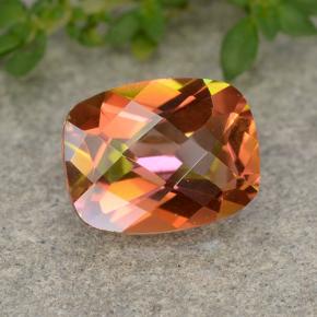 Quarzo mistico naturale multicolore da 1,78 ct, taglio a cuscino, VVS-VS