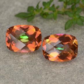 Quarzo mistico naturale multicolore da 3,38 ct, taglio a cuscino, VVS-VS