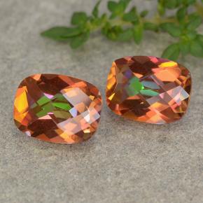 Quarzo mistico naturale multicolore da 3,38 ct, taglio a cuscino, VVS-VS