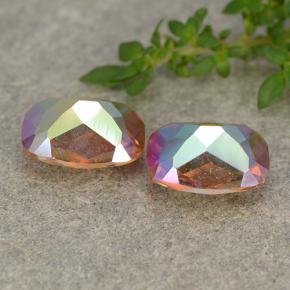 Quarzo mistico naturale multicolore da 3,38 ct, taglio a cuscino, VVS-VS