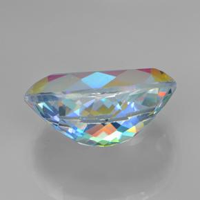 Quarzo mistico naturale multicolore da 7,23 ct, taglio ovale, VVS-VS