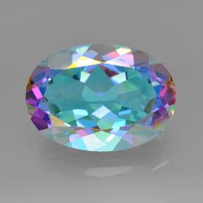 Quarzo mistico Multicolore naturale da 7.08 ct, Taglio ovale, VVS-VS