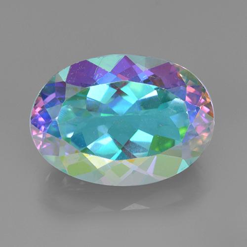 Quarzo mistico Multicolore naturale da 7.37 ct, Taglio ovale, VVS-VS