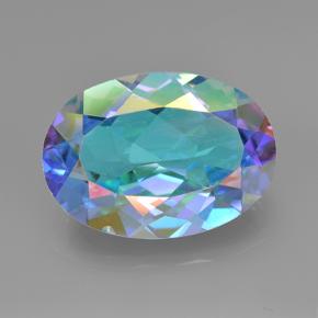 Quarzo mistico Multicolore naturale da 6.06 ct, Taglio ovale, VVS-VS