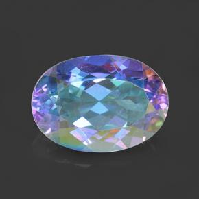 Quarzo mistico Multicolore naturale da 7.37 ct, Taglio ovale, VS