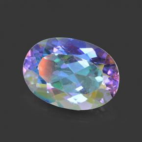 Quarzo mistico Multicolore naturale da 7.37 ct, Taglio ovale, VS