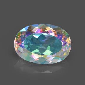 Quarzo mistico Multicolore naturale da 7.30 ct, Taglio ovale, VVS-VS