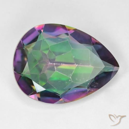 Quarzo mistico Multicolore naturale da 11.44 ct, Forma a pera, VVS-VS