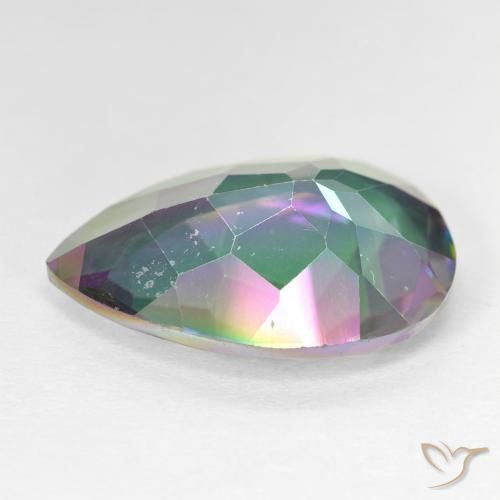 Quarzo mistico Multicolore naturale da 11.44 ct, Forma a pera, VVS-VS