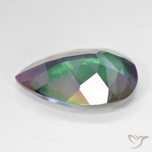 Quarzo mistico Multicolore naturale da 11.22 ct, Forma a pera, VVS-VS