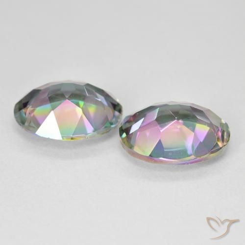 Gemme di Quarzo mistico Multicolore naturale da 7.84 ct, Ovale, VVS-VS