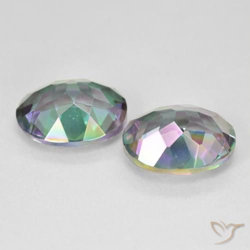 Gemme di Quarzo mistico Multicolore naturale da 8.72 ct, Ovale, VVS-VS