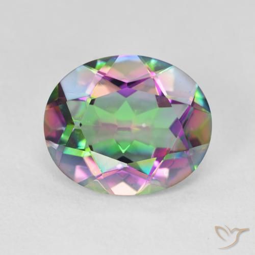 Quarzo mistico Multicolore naturale da 4.23 ct, Taglio ovale, VVS