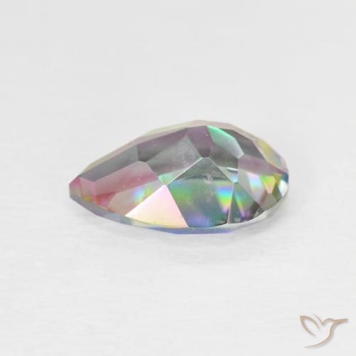 Quarzo mistico Multicolore naturale da 1.76 ct, Forma a pera, VVS-VS