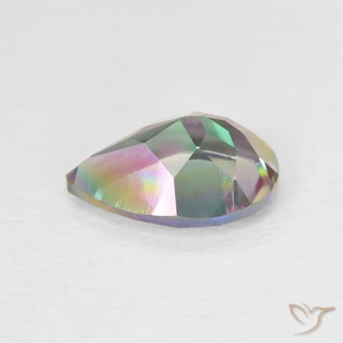 Quarzo mistico Multicolore naturale da 1.78 ct, Forma a pera, VVS-VS