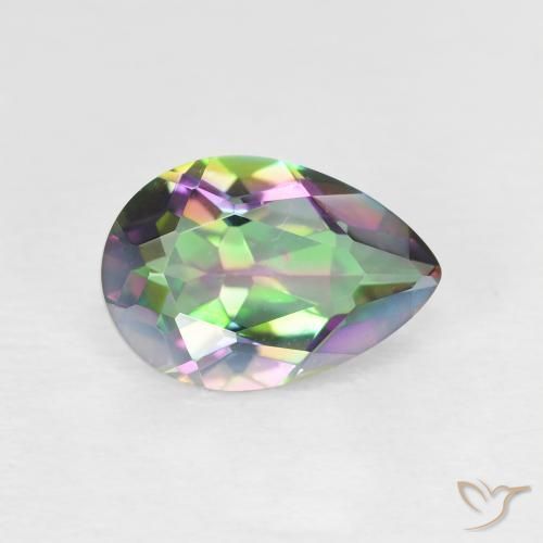 Quarzo mistico Multicolore naturale da 1.98 ct, Forma a pera, VVS-VS