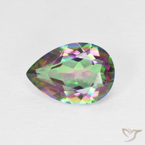 Quarzo mistico Multicolore naturale da 1.67 ct, Forma a pera, VVS-VS