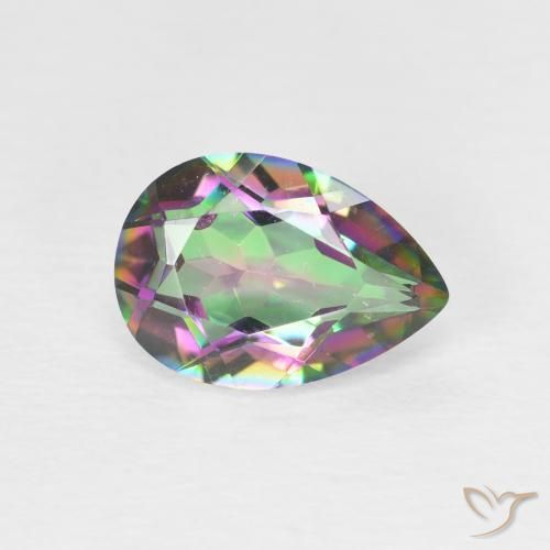Quarzo mistico Multicolore naturale da 1.67 ct, Forma a pera, VVS-VS