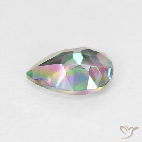 Quarzo mistico Multicolore naturale da 1.67 ct, Forma a pera, VVS-VS