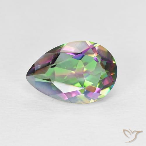 1.94ct Naturale Multicolore Quarzo mistico, Forma a pera, VVS-VS