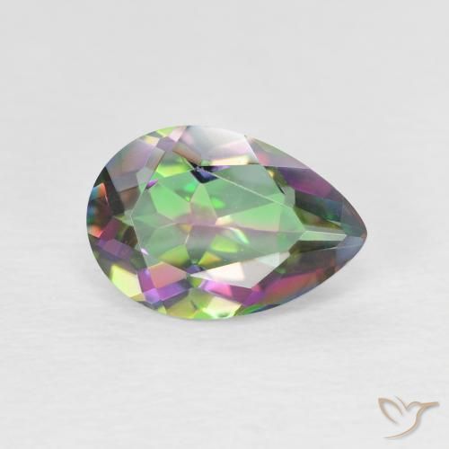 Quarzo mistico Multicolore naturale da 1.94 ct, Forma a pera, VVS-VS