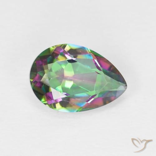 Quarzo mistico Multicolore naturale da 1.93 ct, Forma a pera, VVS-VS