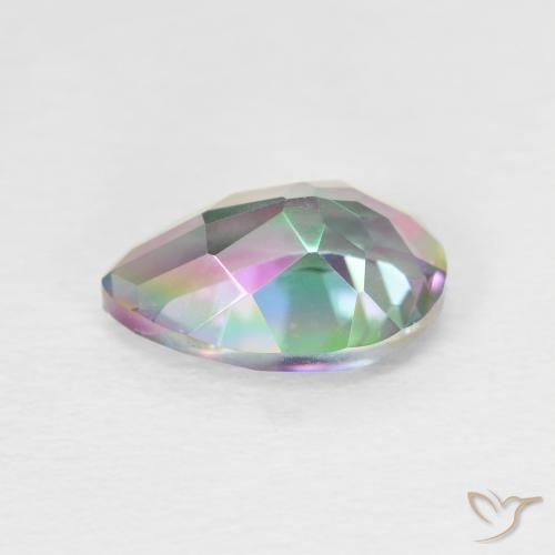 Quarzo mistico Multicolore naturale da 1.92 ct, Forma a pera, VVS-VS