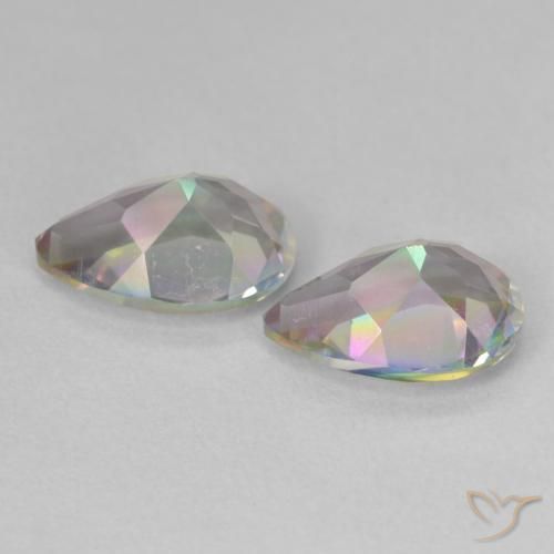 Gemme di Quarzo mistico Multicolore naturale da 3.51 ct, Forma a pera, VVS-VS