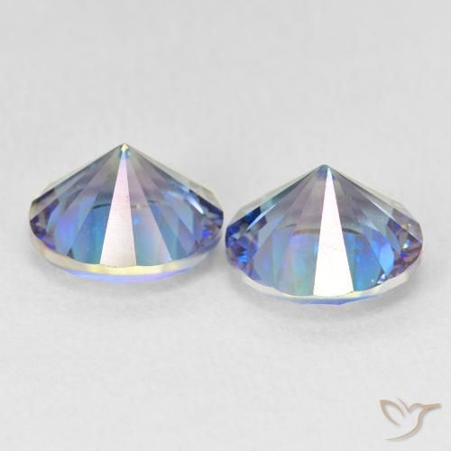 Quarzo mistico naturale multicolore da 3,31 ct, taglio rotondo, VS