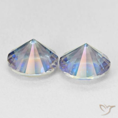 Gemme di Quarzo mistico Multicolore Blu naturale da 3.39 ct, Rotondo, VVS-VS