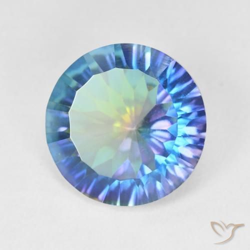 Quarzo mistico Multicolore naturale da 5.08 ct, Rotondo, VVS-VS