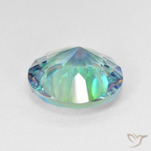 Quarzo mistico naturale multicolore da 5,18 ct, taglio rotondo, VVS-VS