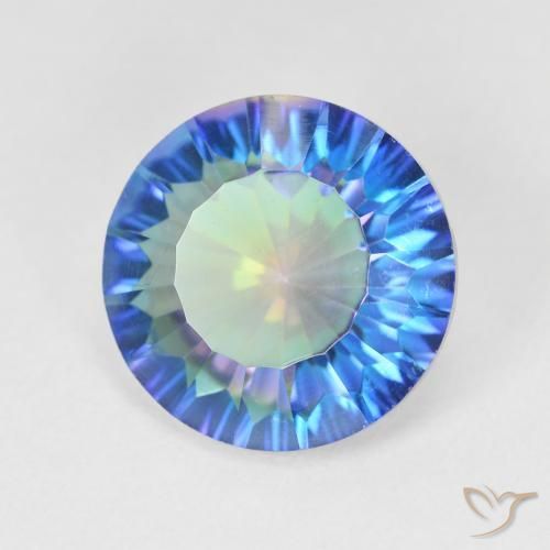 Quarzo mistico Multicolore naturale da 5.29 ct, Rotondo, VVS-VS