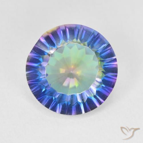 Quarzo mistico Multicolore naturale da 5.13 ct, Rotondo, VVS-VS