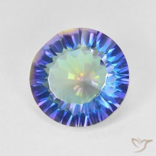 Quarzo mistico Multicolore naturale da 5.13 ct, Rotondo, VVS-VS