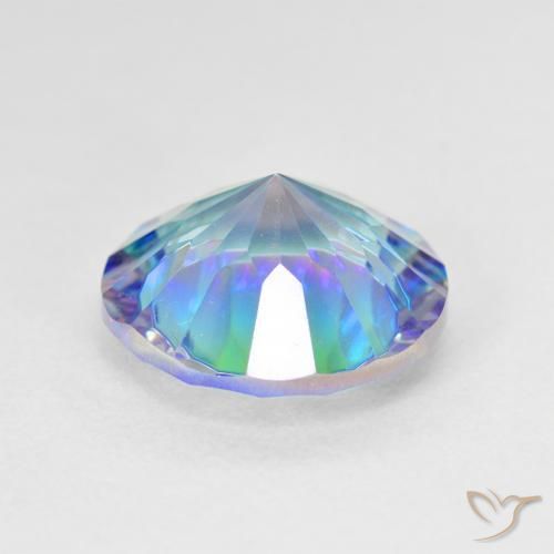 Quarzo mistico Multicolore naturale da 5.13 ct, Rotondo, VVS-VS