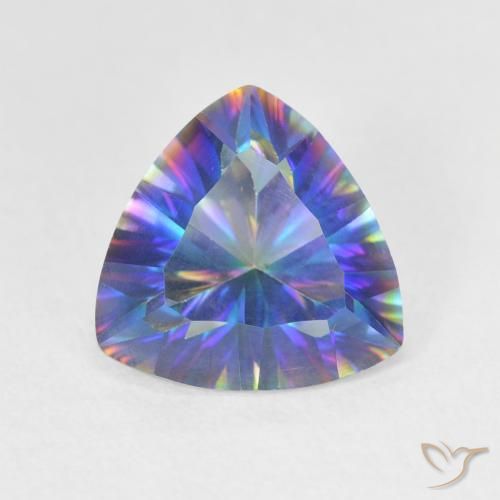 Quarzo mistico naturale multicolore da 2,02 ct, trillion, VVS-VS