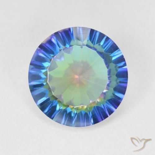 4.88ct Naturale Multicolore Quarzo mistico, Rotondo, VVS-VS