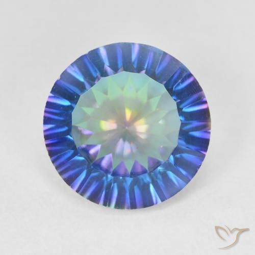 5.48ct Naturale Multicolore Quarzo mistico, Rotondo, VVS-VS