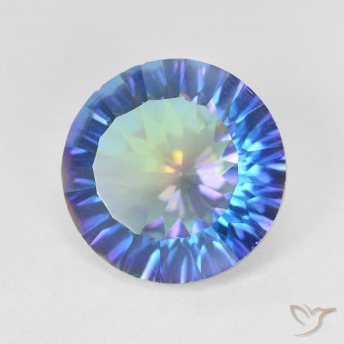 Quarzo mistico Multicolore naturale da 5.48 ct, Rotondo, VVS-VS