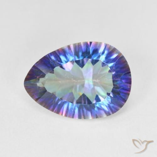 4.78ct Naturale Multicolore Quarzo mistico, Forma a pera, VS
