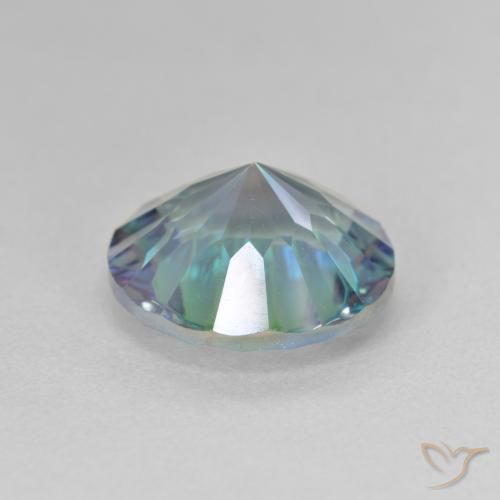 Quarzo mistico Multicolore Blu naturale da 5.11 ct, Rotondo, VS