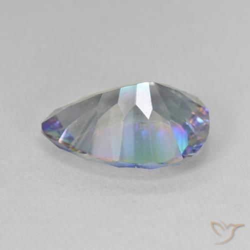 Quarzo mistico Multicolore Blu naturale da 4.82 ct, Forma a pera, VS