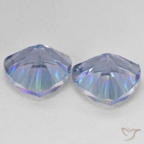 Gemme di Quarzo mistico Multicolore Blu naturale da 6.27 ct, Taglio trillion, VVS-VS