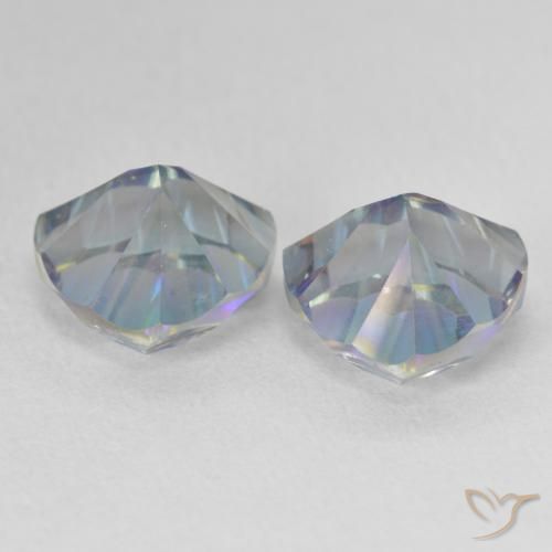 Gemme di Quarzo mistico Multicolore Blu naturale da 5.19 ct, Taglio trillion, VVS-VS