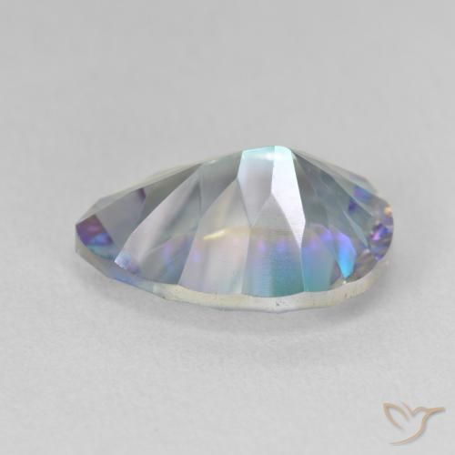 Quarzo mistico Multicolore Blu naturale da 5.37 ct, Forma a pera, VVS-VS