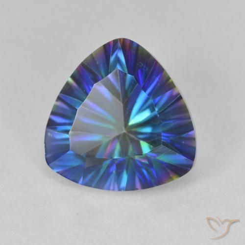 Quarzo mistico Multicolore Blu naturale da 2.97 ct, Taglio trillion, VVS-VS